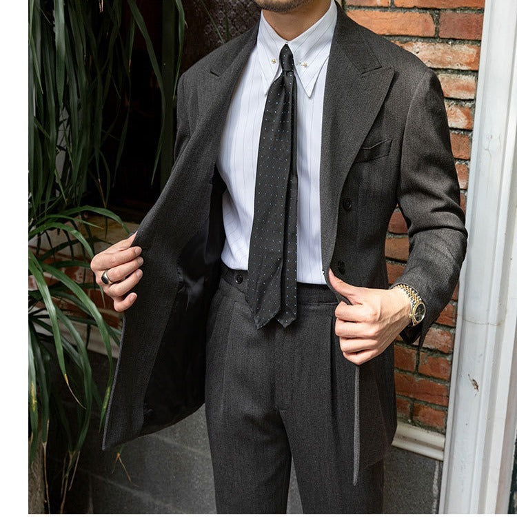 Kenneth – Empire Kraag Gestreept Overhemd voor Heren