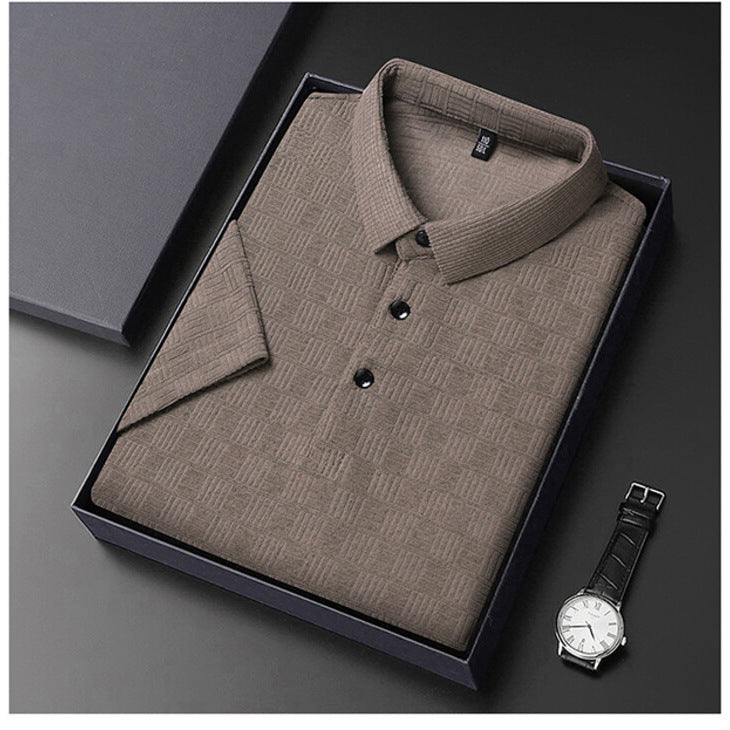 Jacob – Korte Mouwen Polo met Mahjong Ruit