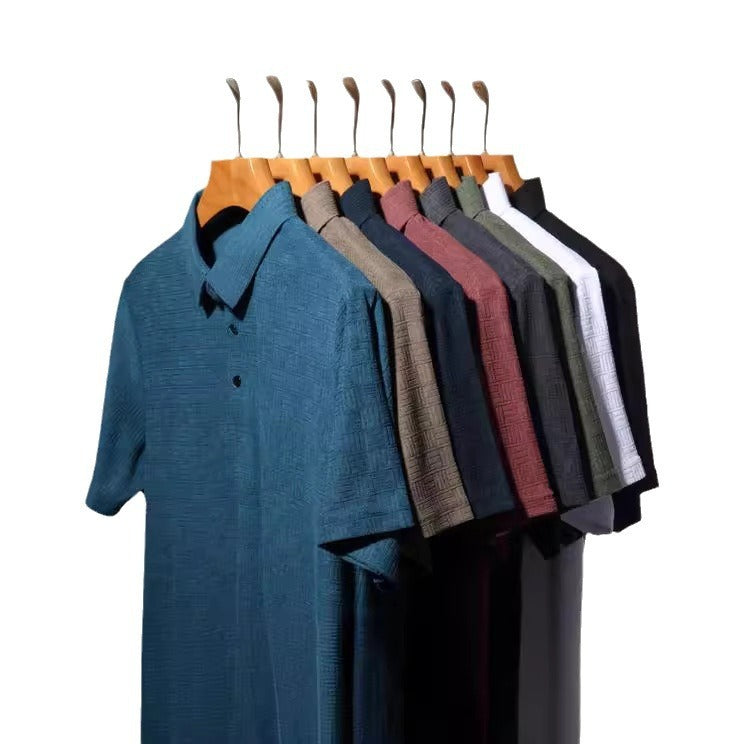 Jacob – Korte Mouwen Polo met Mahjong Ruit