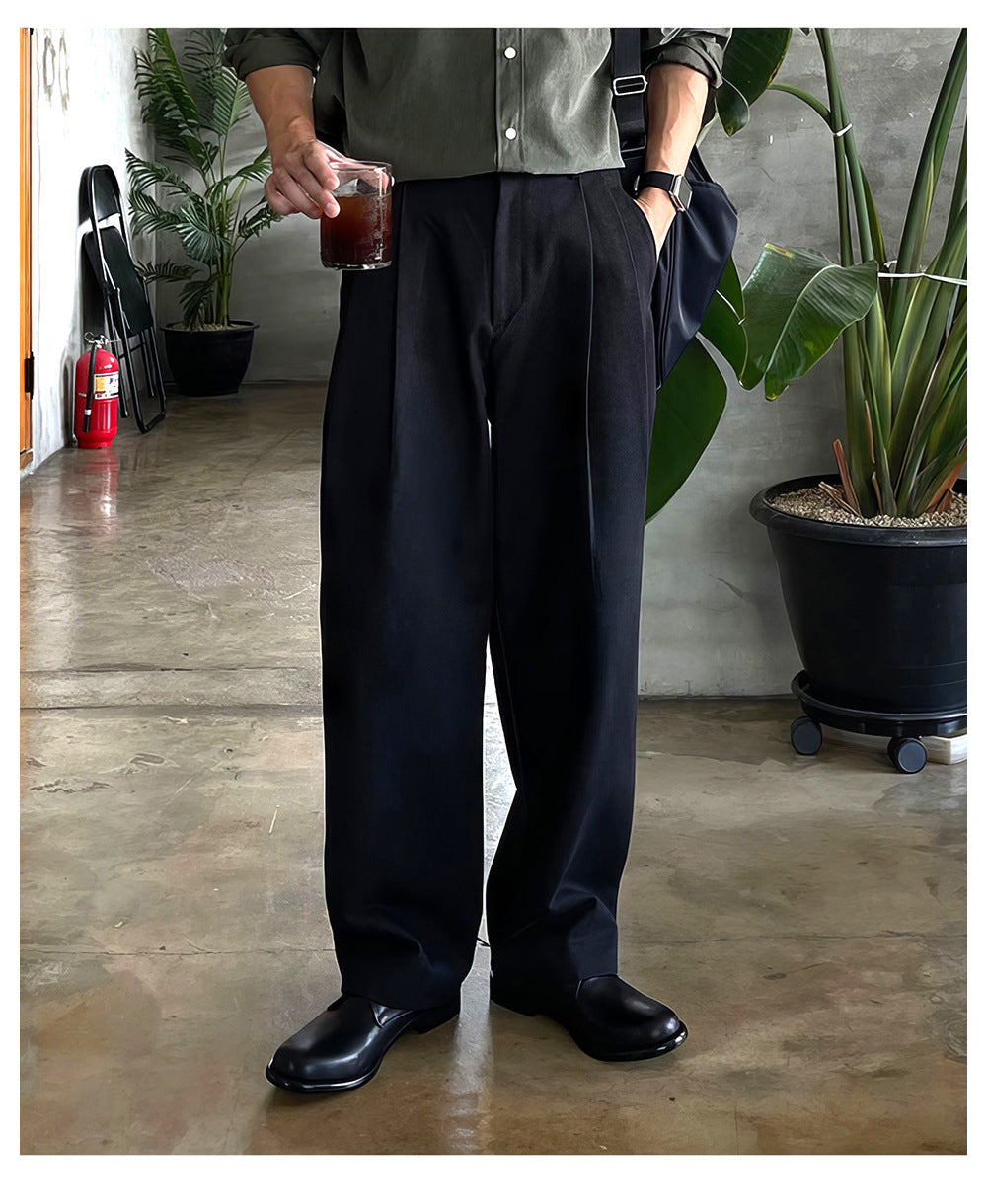 Laurence – Brede Casual Broek met Wijde Pijpen