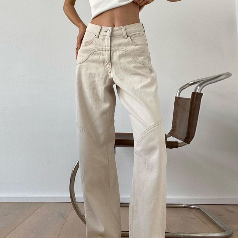 Lauren – Rechte Damesjeans in Offwhite