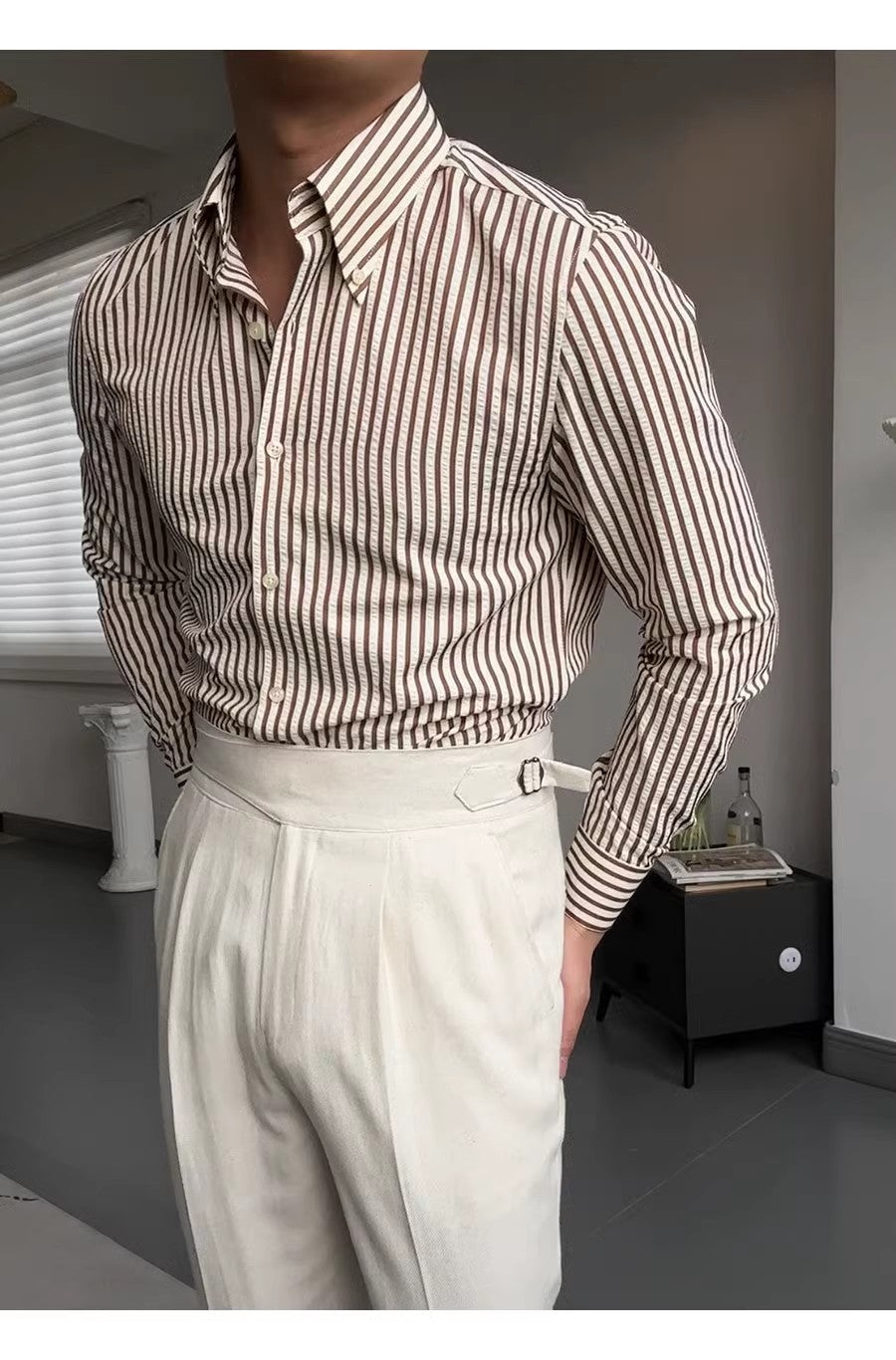 Howard – Slim Fit Gestreept Overhemd voor Heren