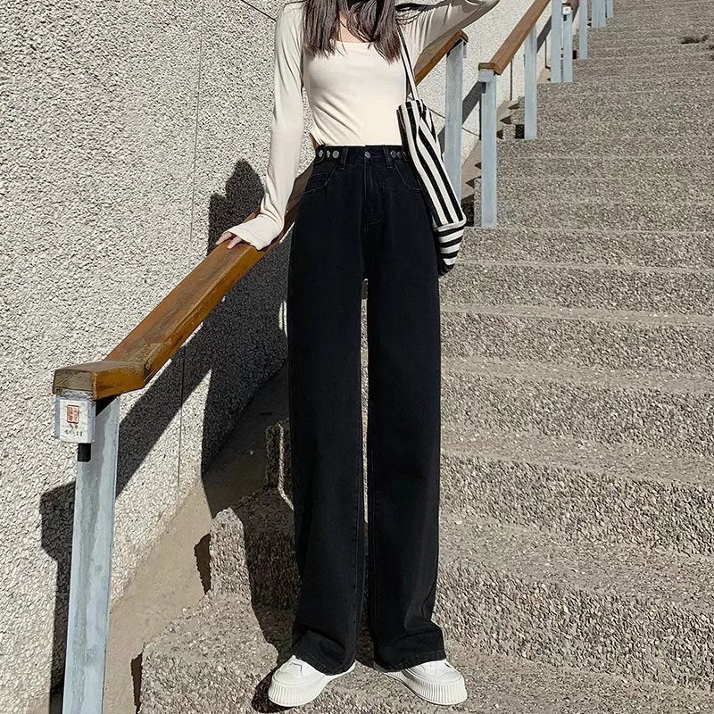 Sara – Hoge Taille Rechte Jeans