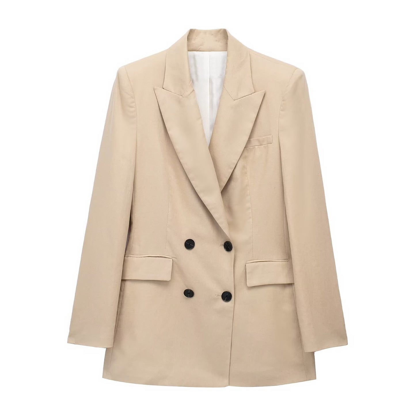 Julie – Linnen Dubbelzijdige Blazer Pak