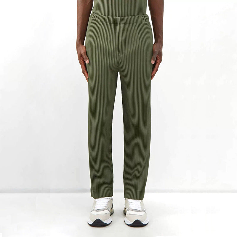 Damien – Rechte Losse Broek met Wijde Pijpen