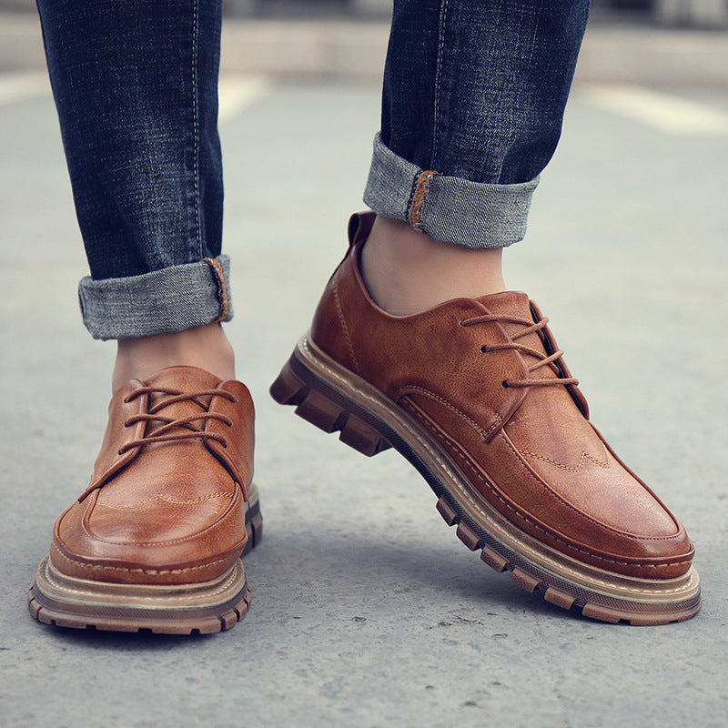 Nicholas – Lage Snit Zachte Zool Vegan Leren Herenschoenen