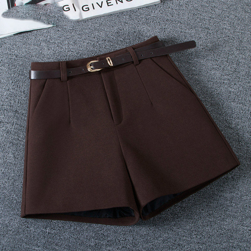 Elizabeth – Hoge Taille Wol Mix Korte Broek