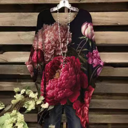 Irregular Hem Top Plus Size Women's Clothing