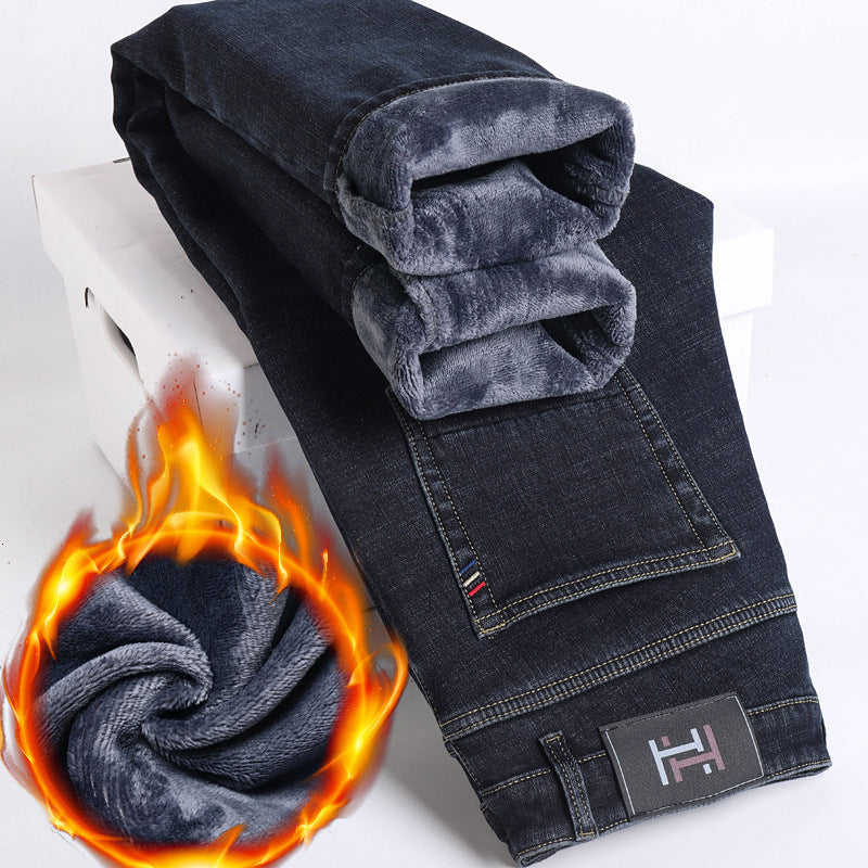 Gabriel – Rechte Slim Fit Jeans voor Mannen met Fleece Voering