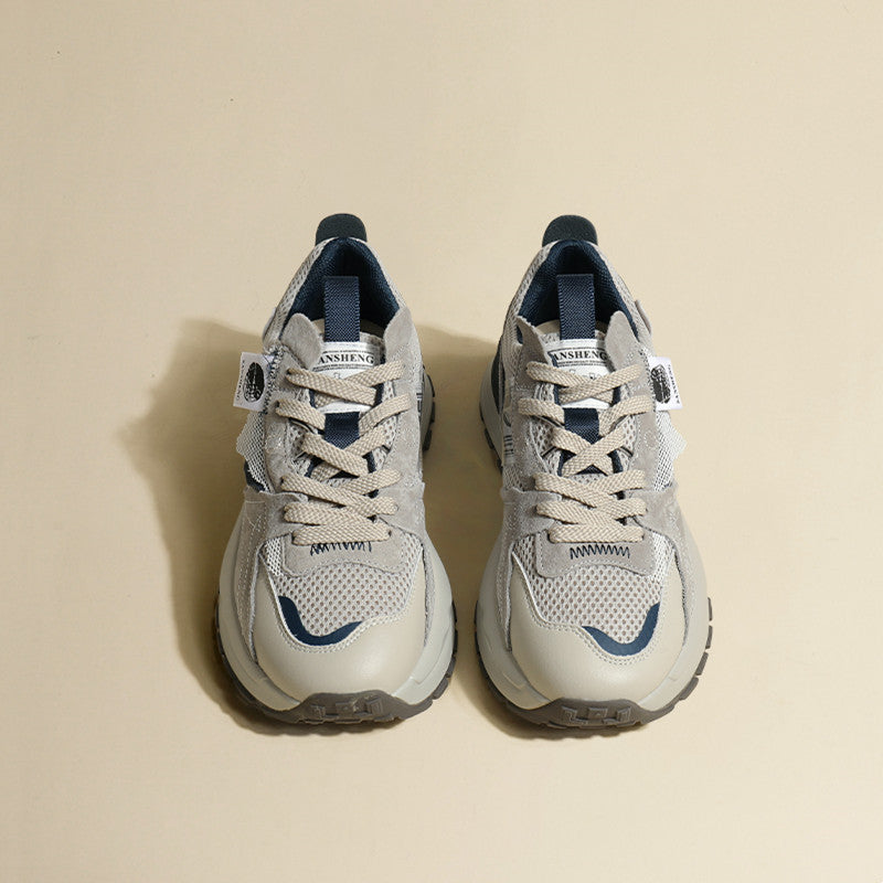 Sophia – Retro Platform Sneakers met Mesh Oppervlak