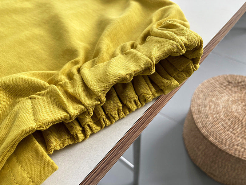 Joan – T-shirt met Smalle Mouwen en Plooien