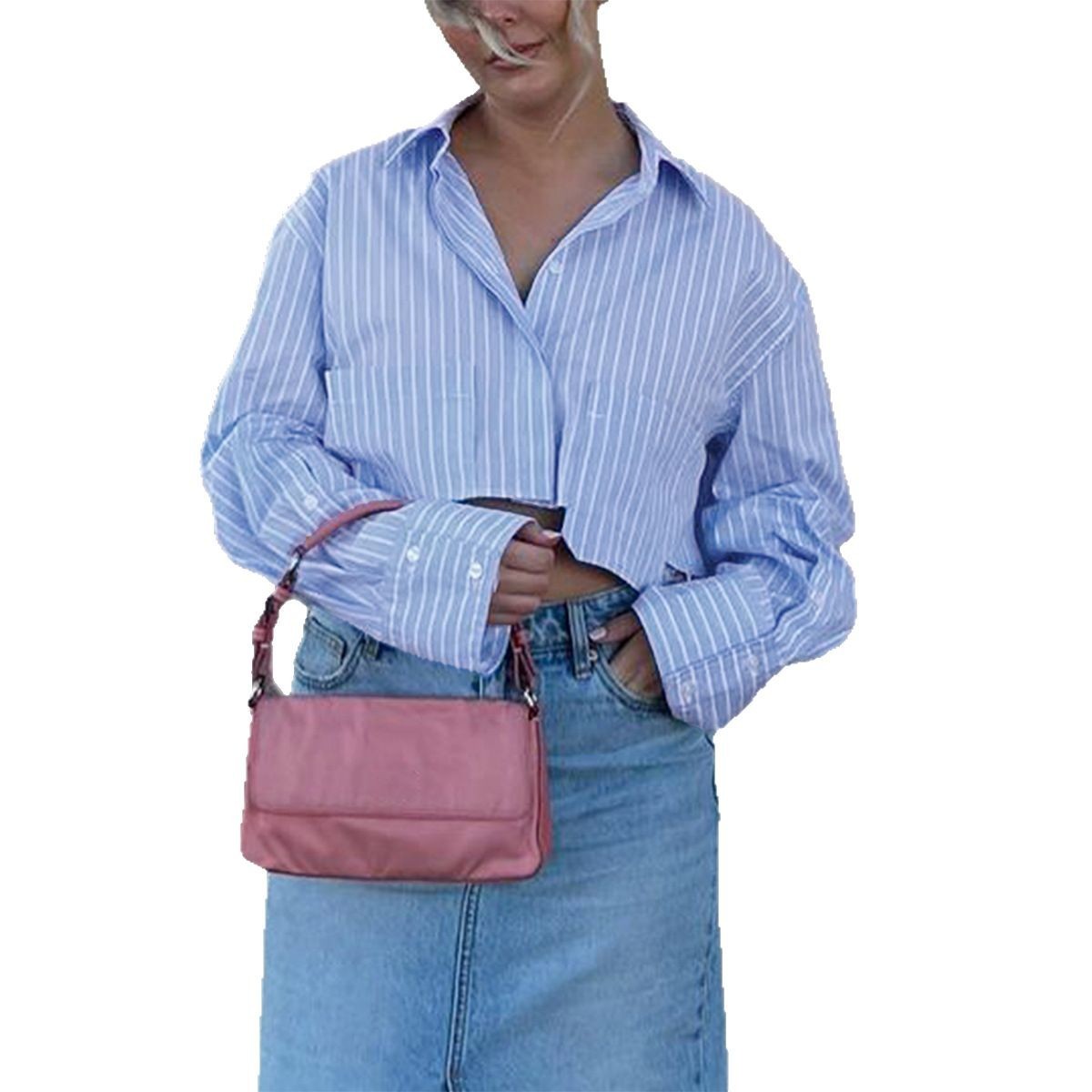 Amy – Gestreepte Top met Contrasterende Kleuren en Lange Mouwen