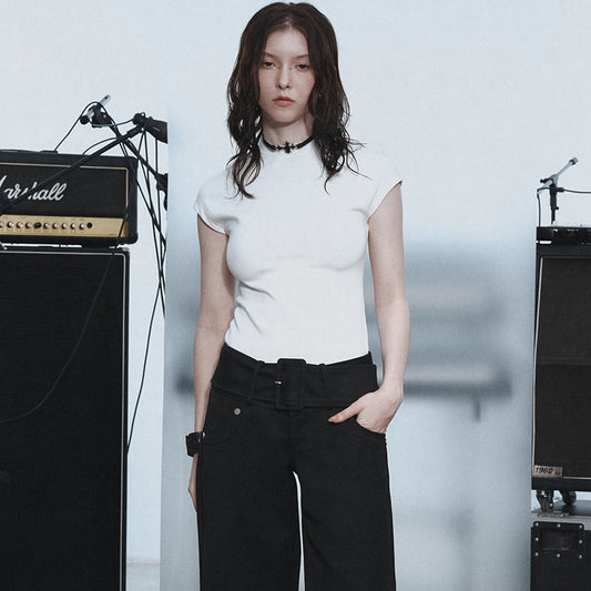 Abigail – Huidvriendelijk Slim Fit T-shirt met Korte Mouwen