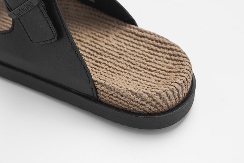 Mathew – Elastische Massageslippers met Jute Touw