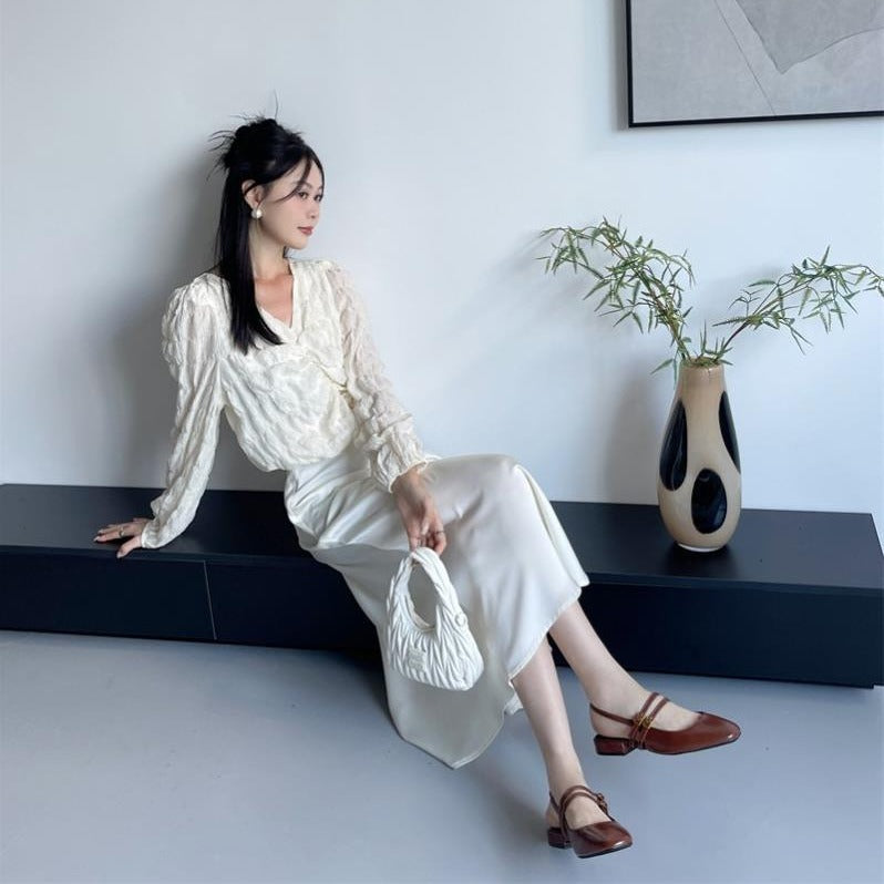 Melanie – Vierkante Teen Semi-slippers met Gesp