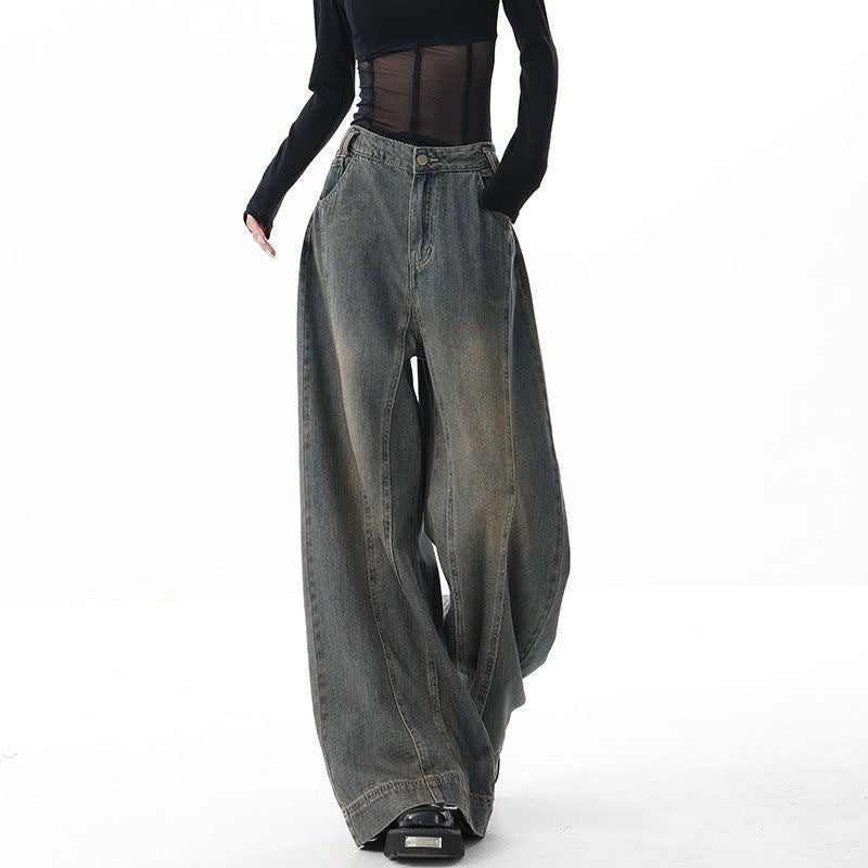 Angela – Wijde Jeans met Hoge Taille