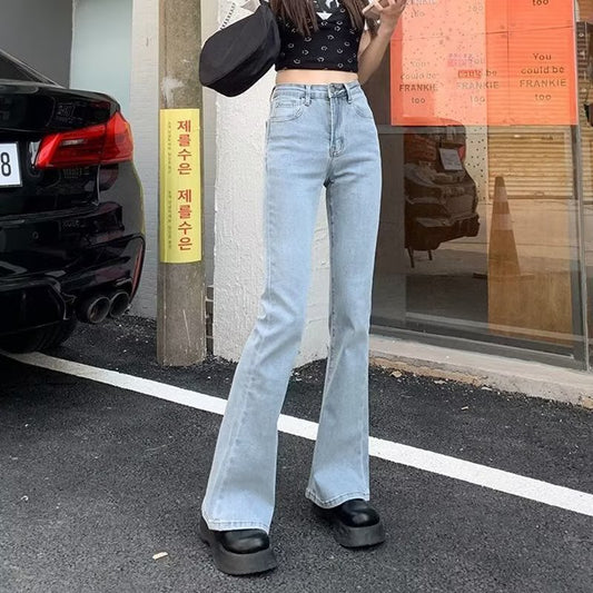 Melanie – Retro Bootcut Jeans met Hoge Taille