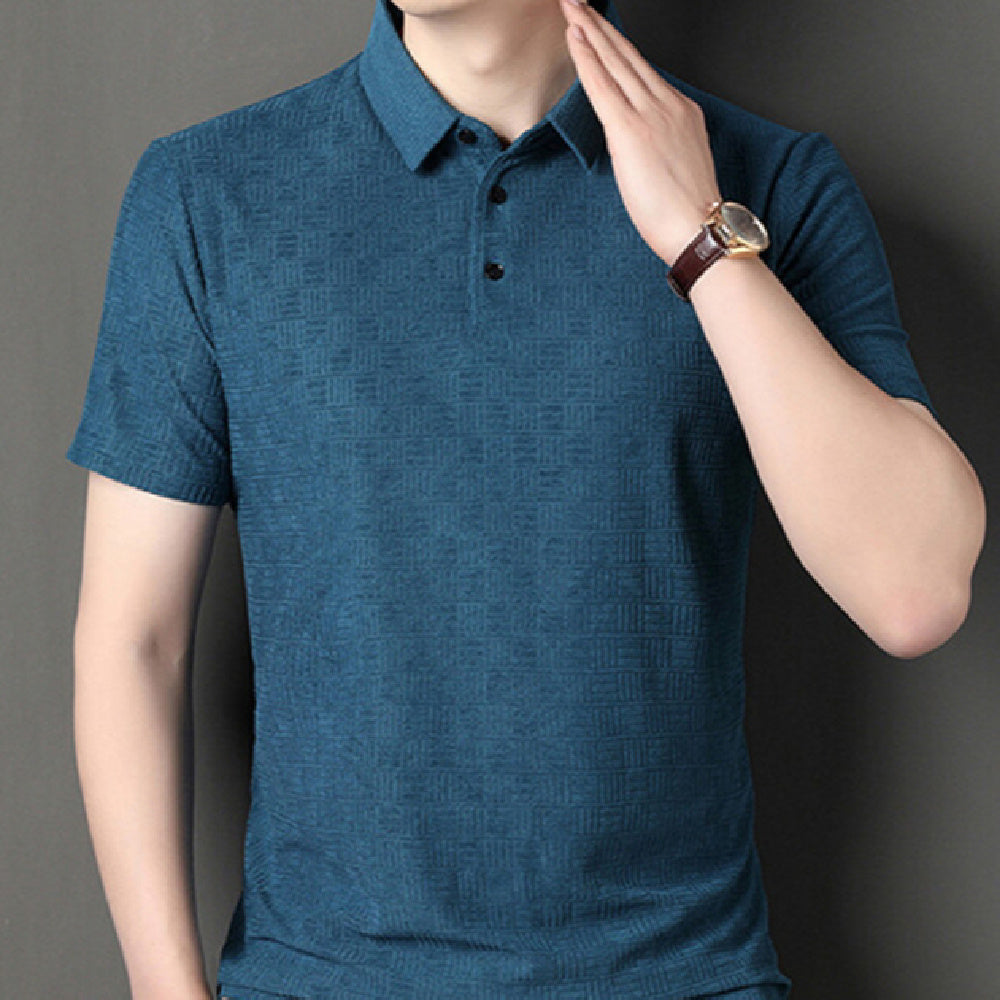 Jacob – Korte Mouwen Polo met Mahjong Ruit