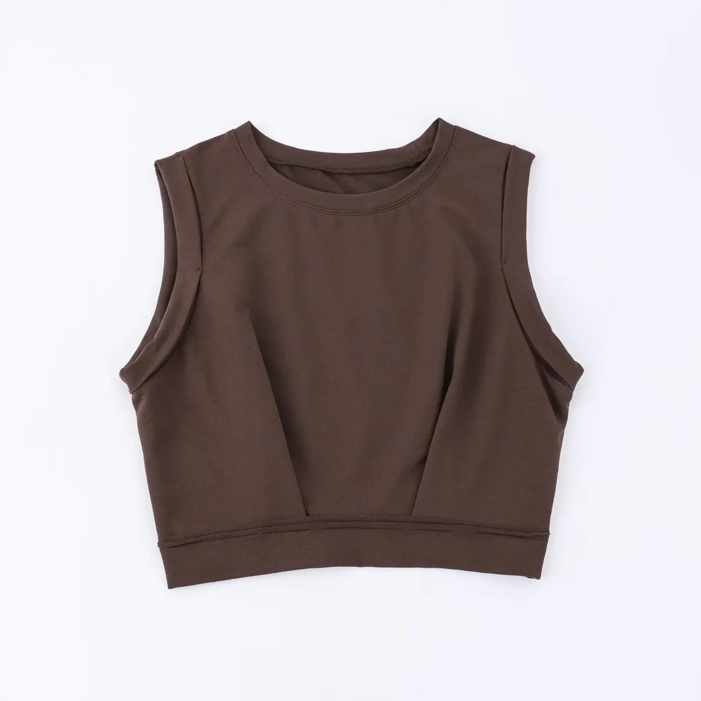 Women's Loose Exercise Blouse I-shaped Round Neck Slim-fit Tank Top