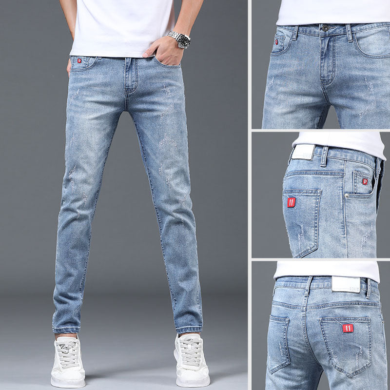 Ralph – Lichtgrijze Rechte Slim Jeans
