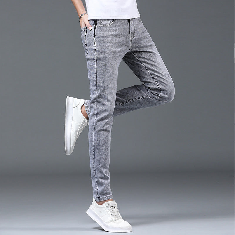 Ralph – Lichtgrijze Rechte Slim Jeans