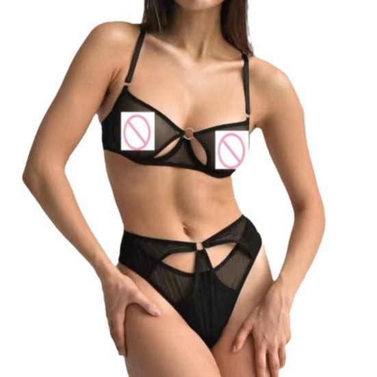 Mesh Bra T-back Sexy Lingerie Suit
