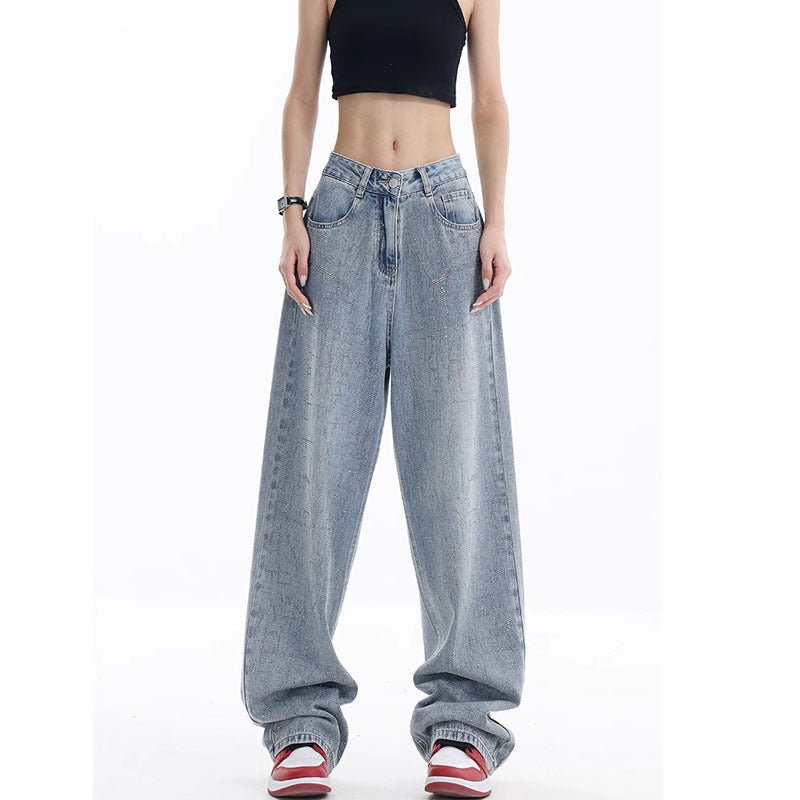 Linda – Handgemaakte Artistieke Retro Jeans met Hot Drilling