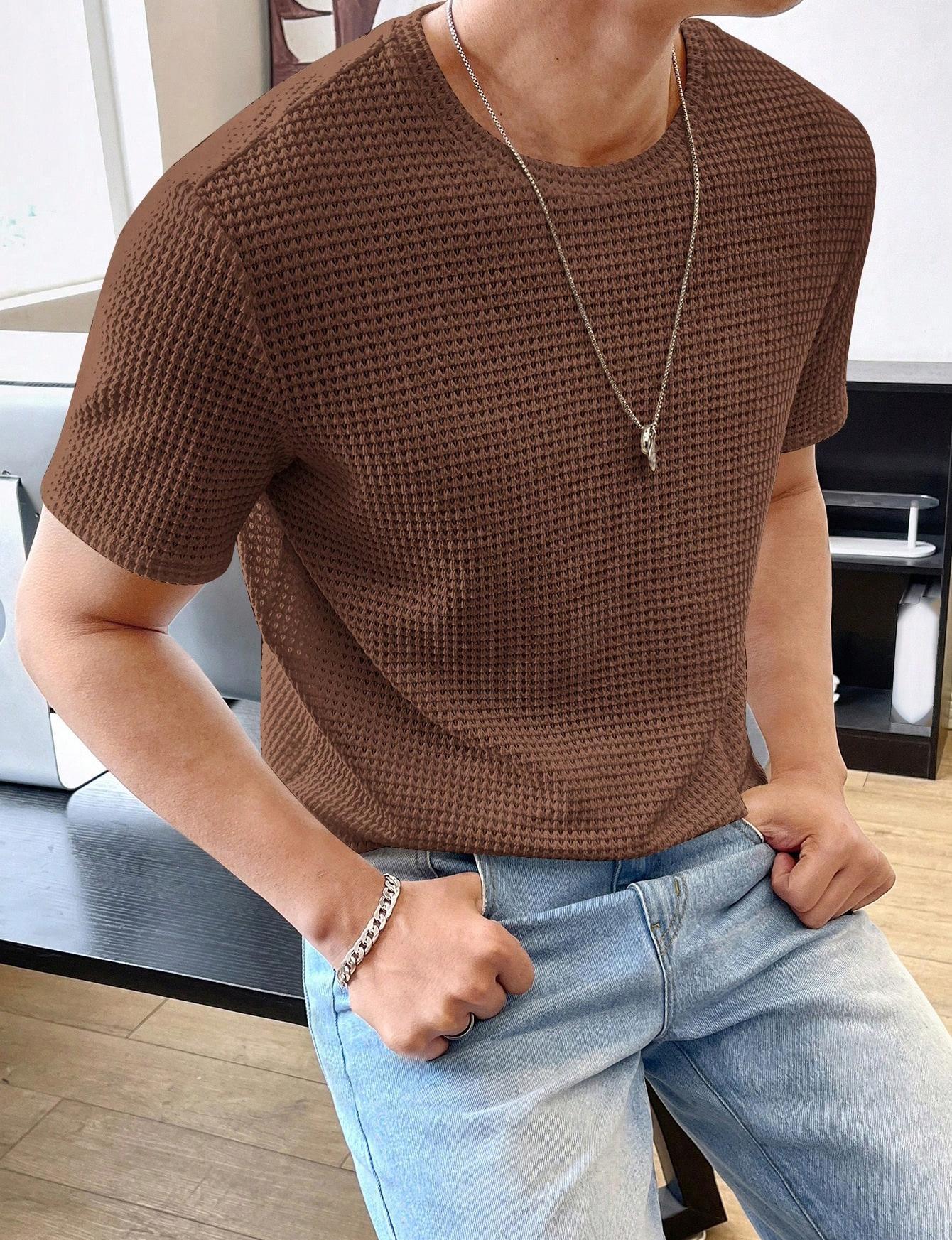 Austin – Losse Korte Mouw T-shirt in Effen Kleur