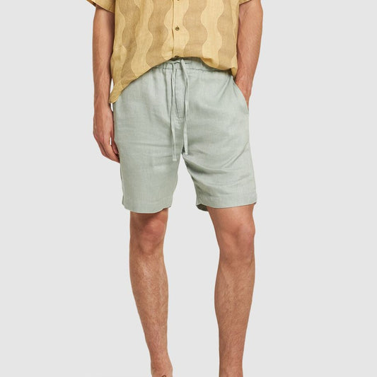 Ronnie – Casual Korte Broek van Ijszijde in Effen Japanse Stijl