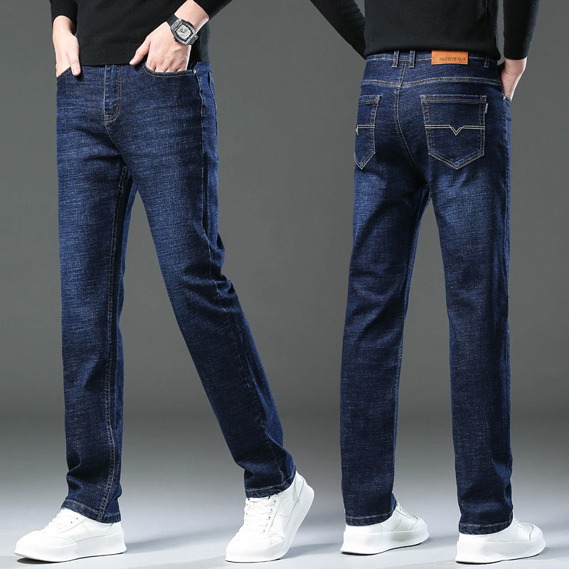 Jake – Losse Rechte Jeans met Hoge Stretch