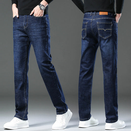 Jake – Losse Rechte Jeans met Hoge Stretch