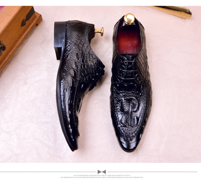 Jeff – Luxe Herenschoenen met Krokodillenpatroon