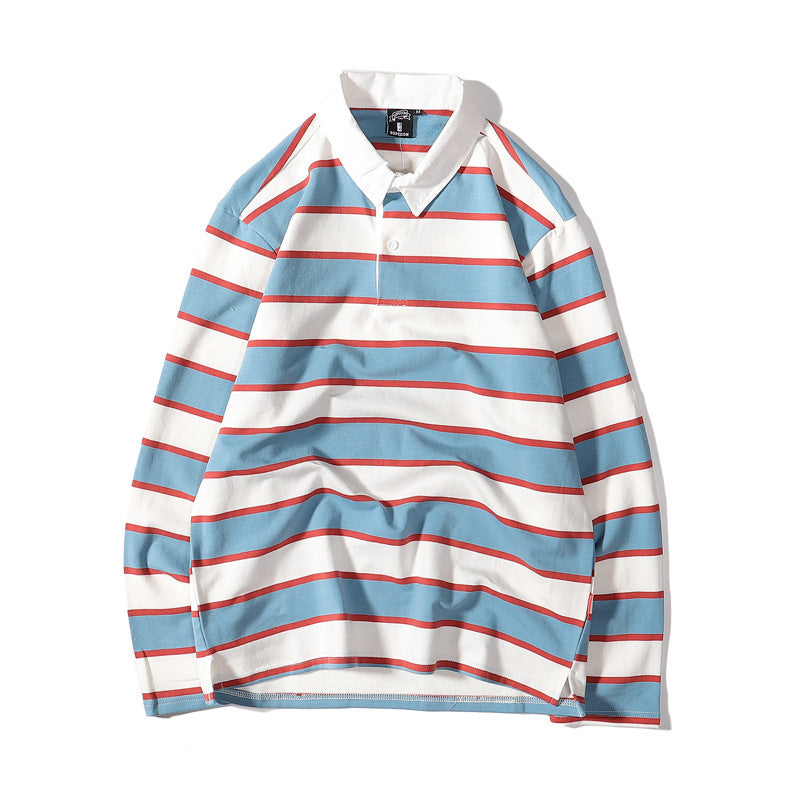 Alison – Gestreepte Retro Polo met Lange Mouwen