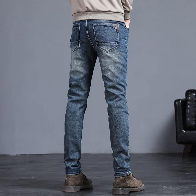 Damon – Slim Fit Jeans met Nostalgische Blauwe Wassing