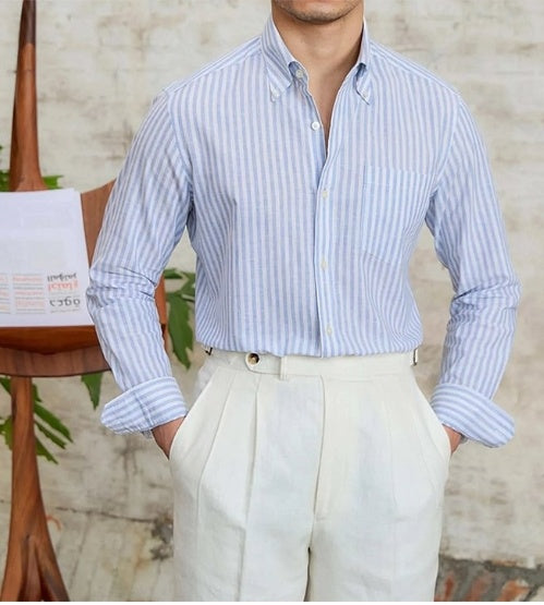 Jacob – Gestreept Overhemd met Lange Mouwen