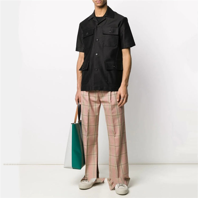 Callum – Koreaanse Stijl Korte Mouwen Overhemd voor Heren