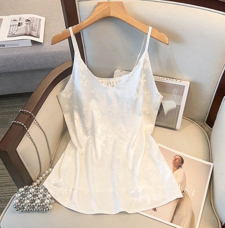 Plus-sized Plus-sized 15000kg Silk Satin All-matching Tank Top Women