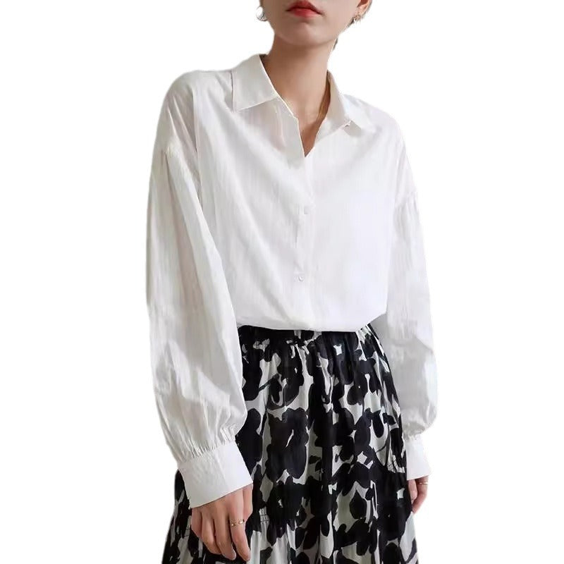 Dawn – Franse Jacquard Top met Zonnebescherming