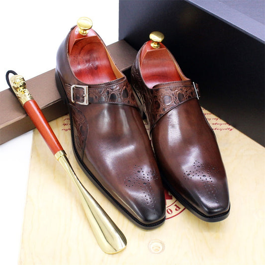 Dean – Bruine Vegan Lederen Herenschoenen in Britse Stijl