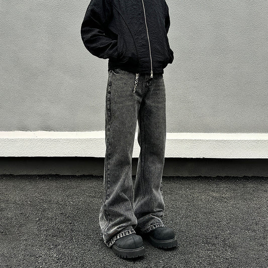 Simon – Grijze Skinny Jeans met Versleten Look