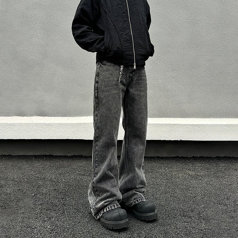 Simon – Grijze Skinny Jeans met Versleten Look