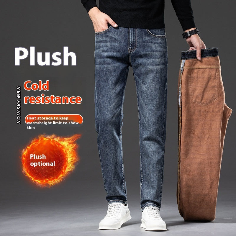 Gabriel – Rechte Slim Fit Jeans voor Mannen met Fleece Voering