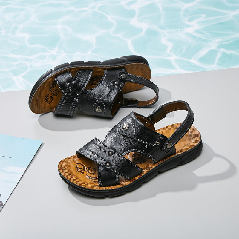 Vincent – Dubbelzijdige Strand Sandalen voor Heren van Vegan Leer