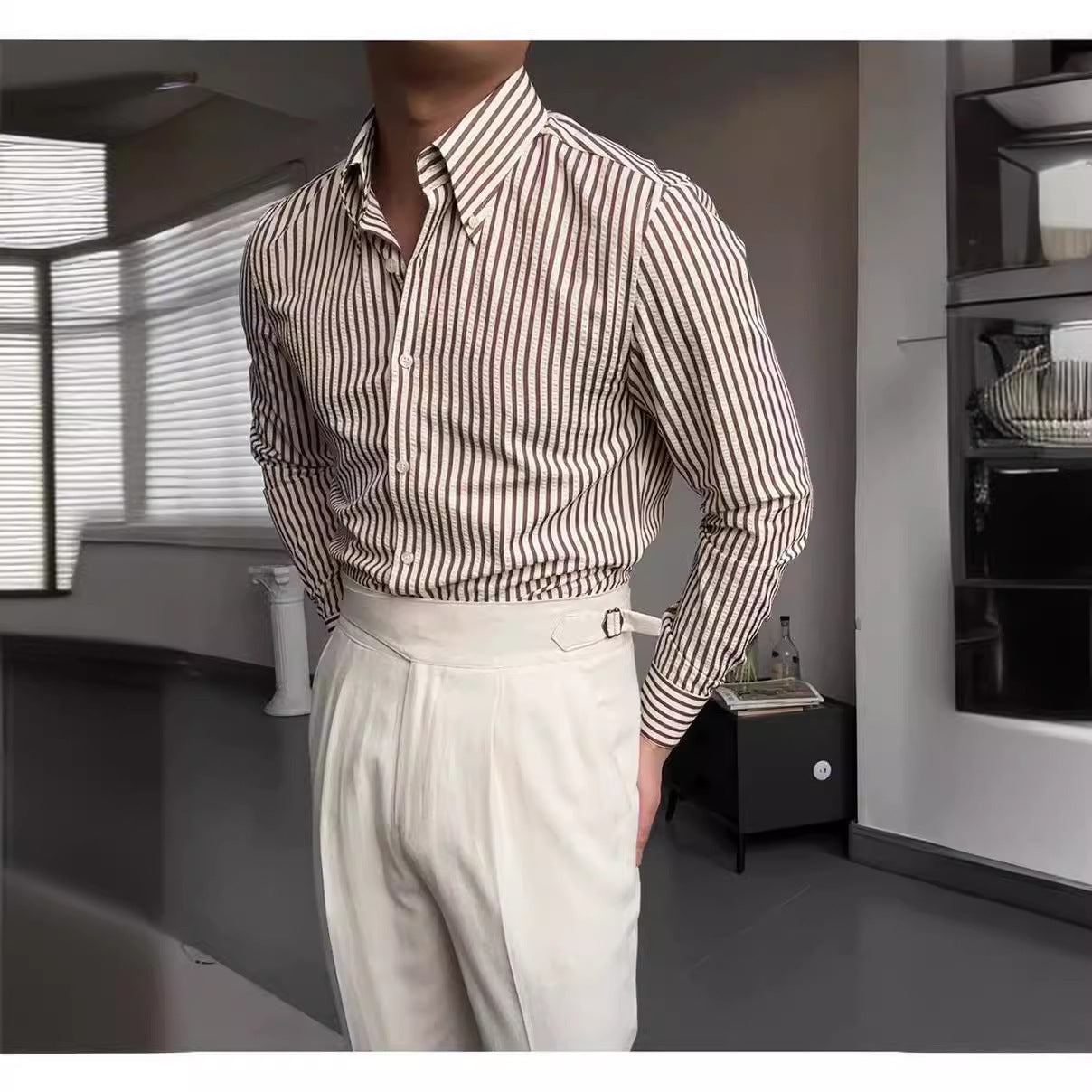 Howard – Slim Fit Gestreept Overhemd voor Heren