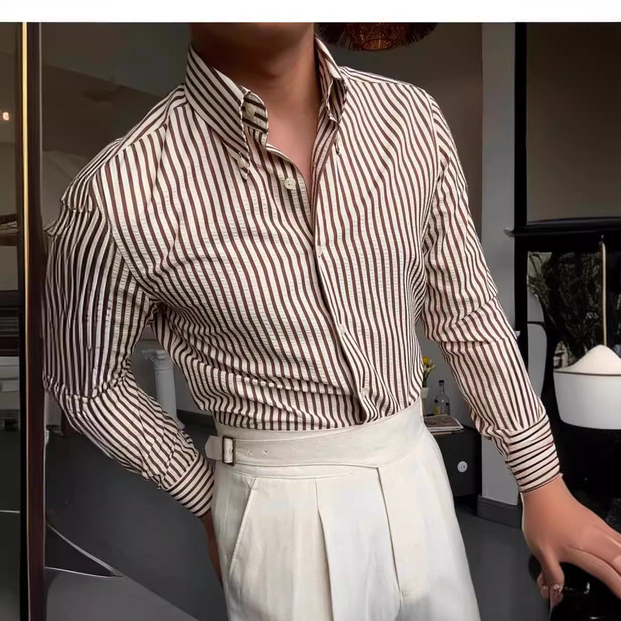 Howard – Slim Fit Gestreept Overhemd voor Heren