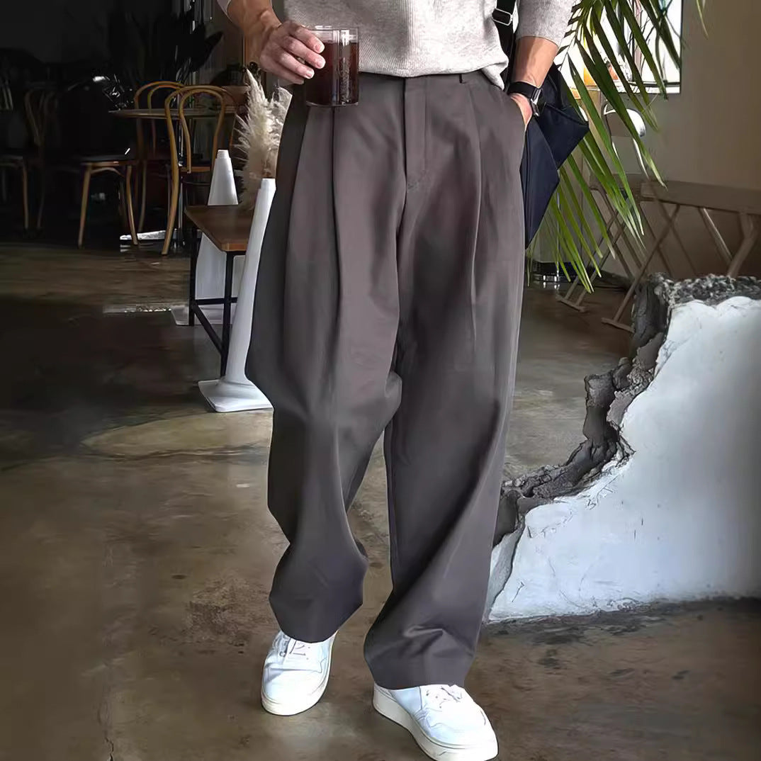 Laurence – Brede Casual Broek met Wijde Pijpen