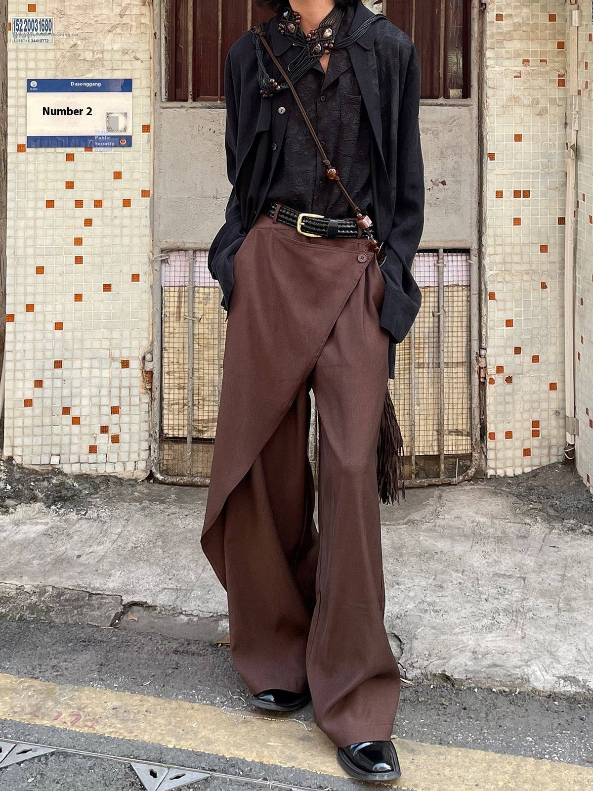 Gregory – Losse Casual Broek met Stiksel