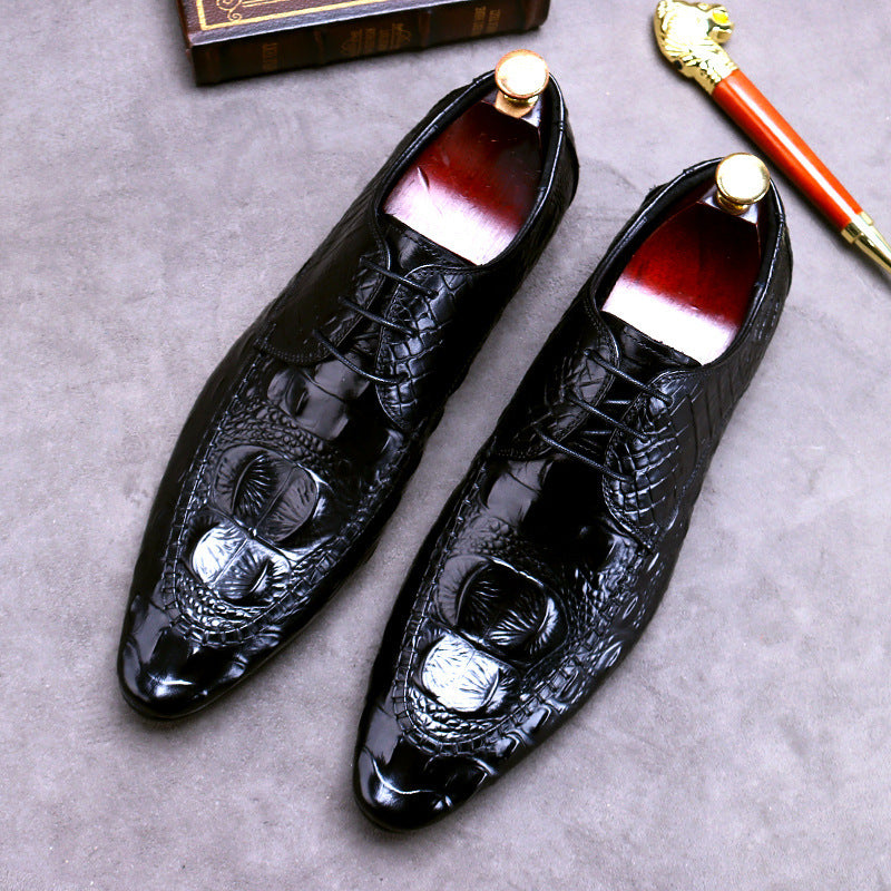Jeff – Luxe Herenschoenen met Krokodillenpatroon
