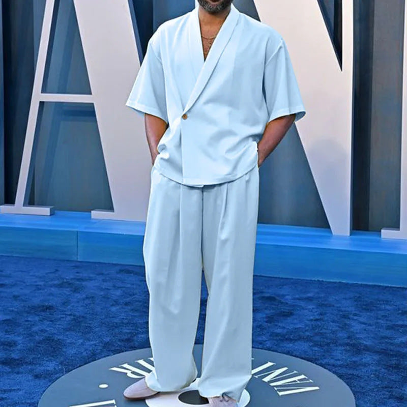 Nathan – Casual Polo Kraag Pak voor Heren