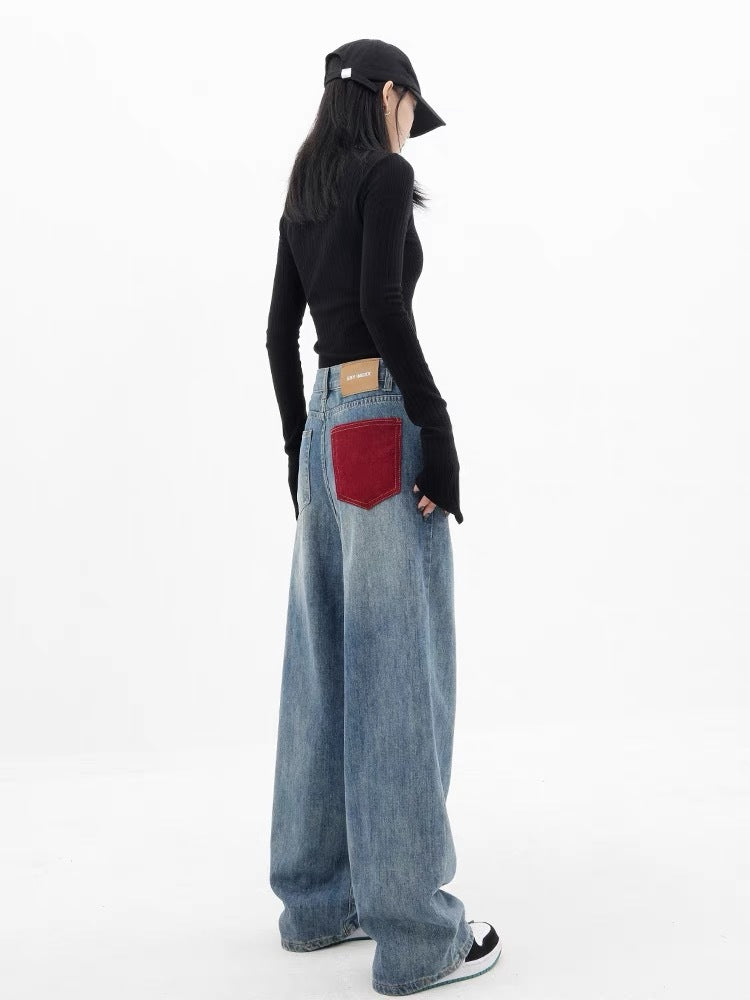 Angela – Wijde Jeans met Hoge Taille